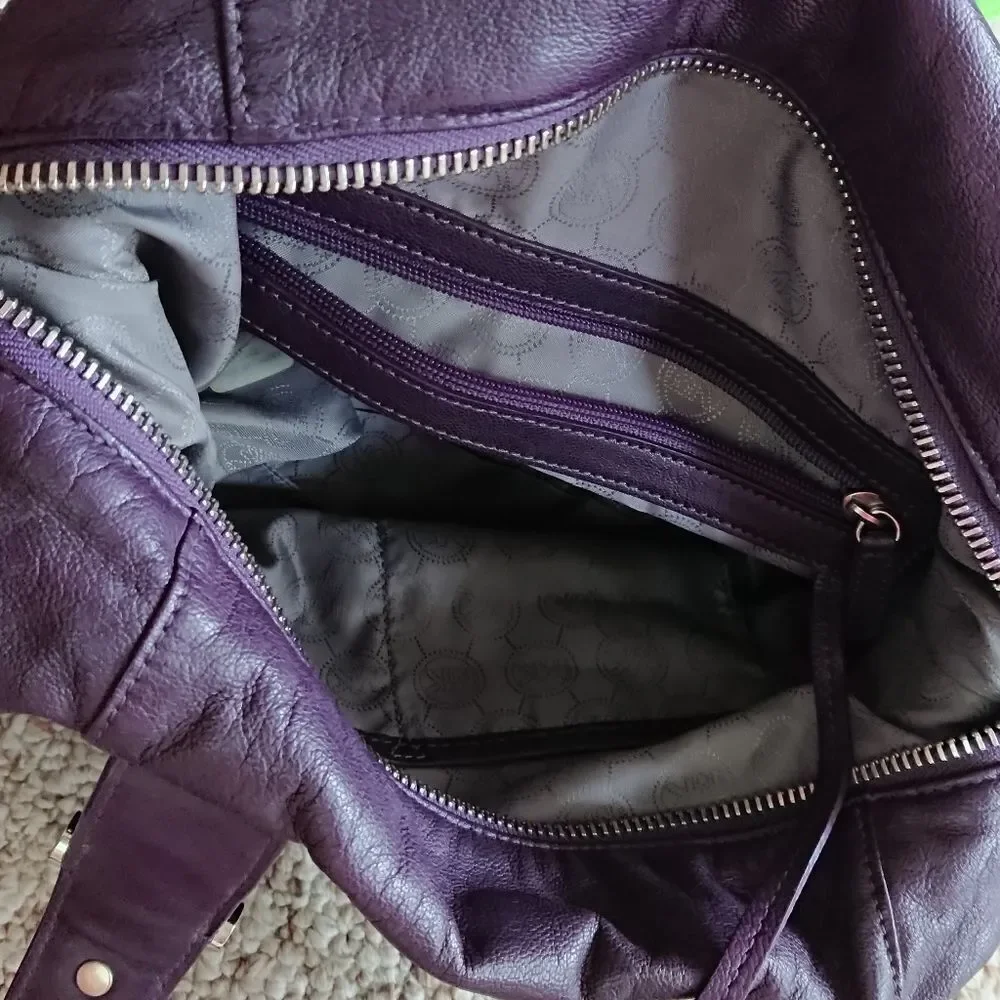 MICHAEL KORS Gibson Rich purple Leather Satchel